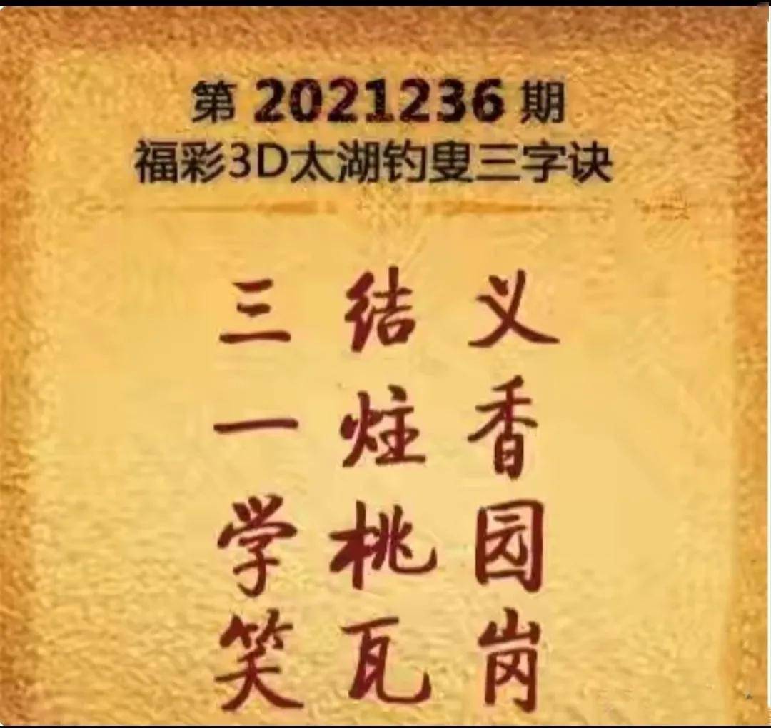 今日福彩3D焰舞字谜总汇046揭秘与解析