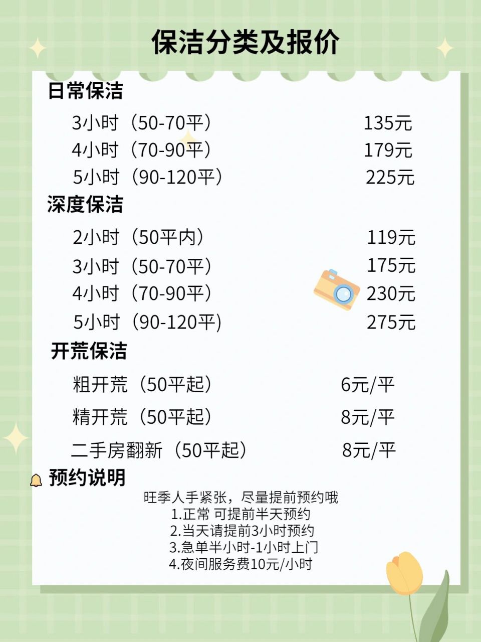 家庭保洁公司收费价格表详解家庭保洁公司收费价格表最新